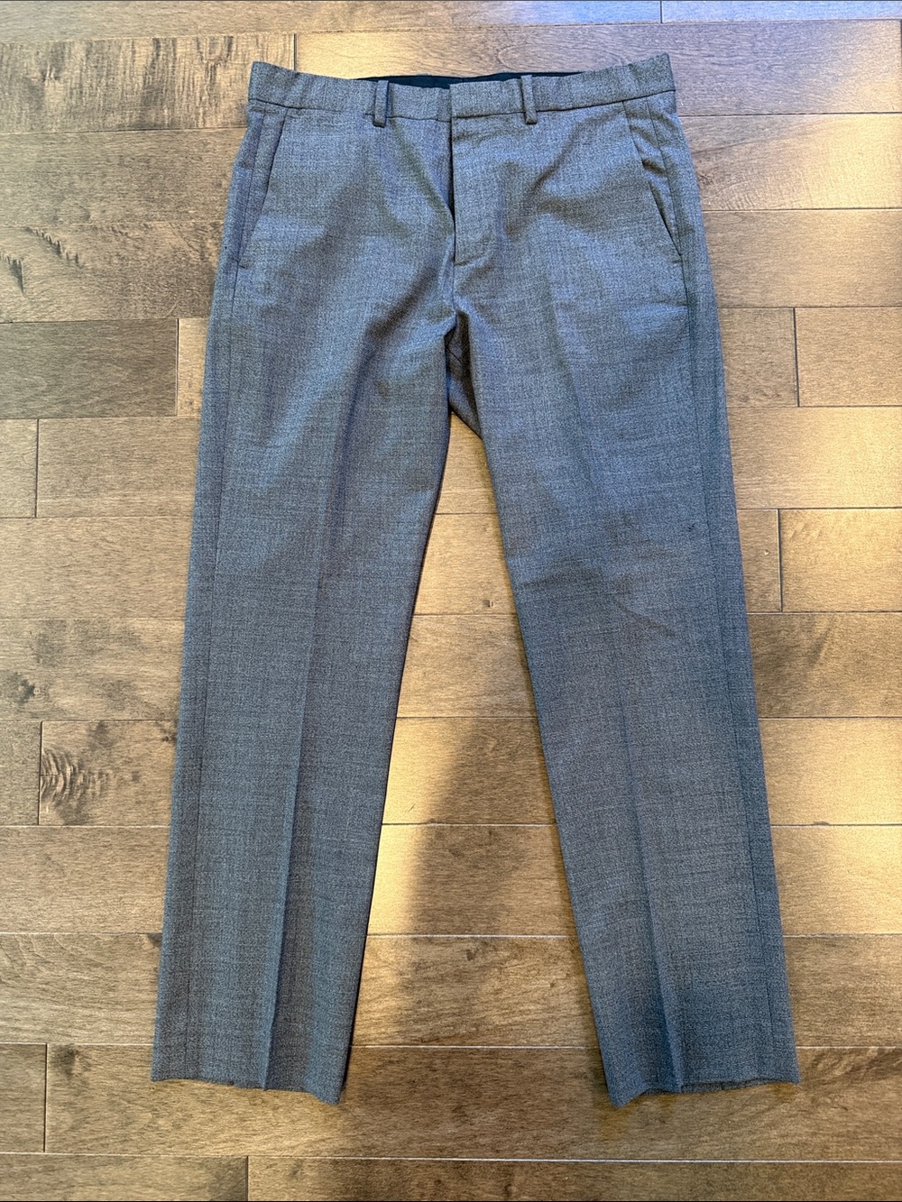 Theory Men's Gray Wool Dress Pants